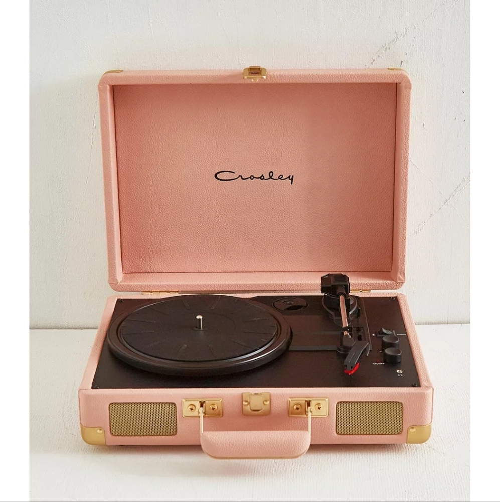 Crosley Cruiser Beige and Gold Bluetooth Vinyl Record Player